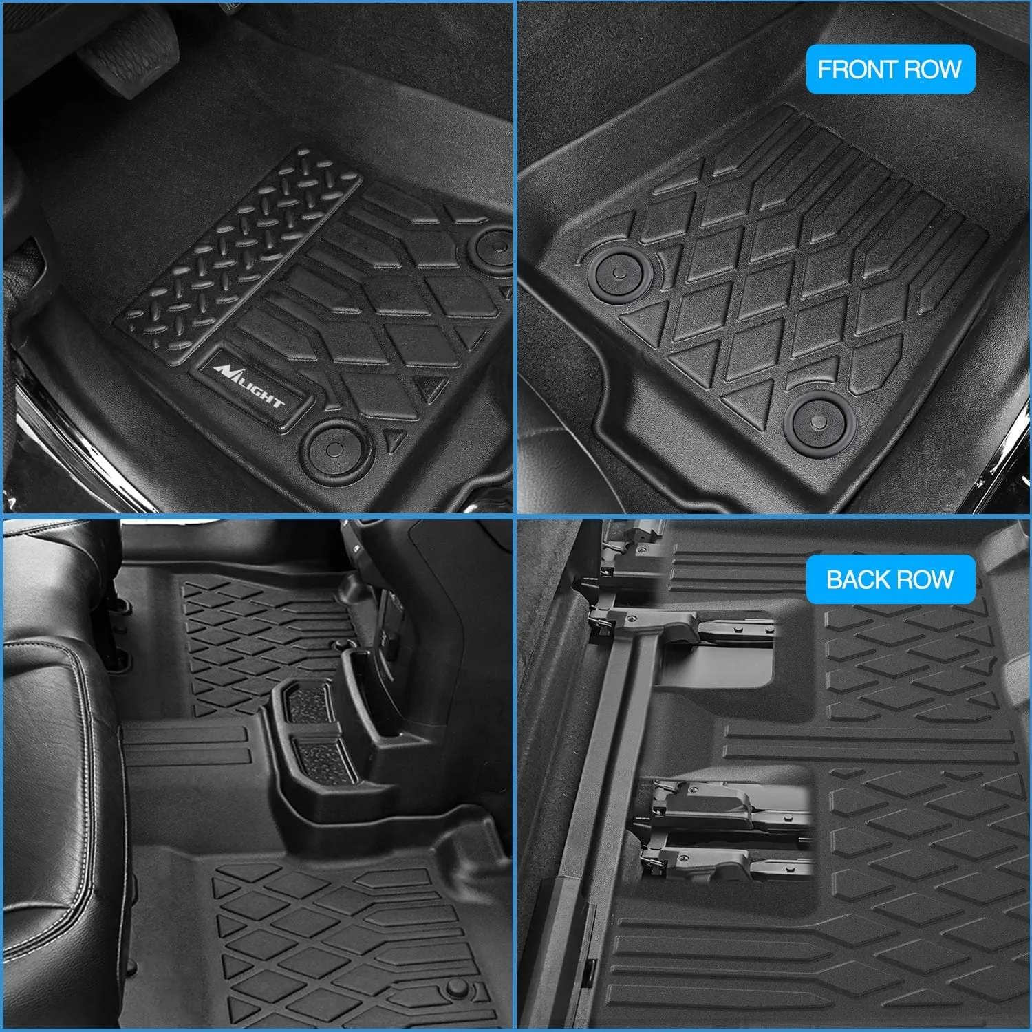 2018 -2025 Chevy Traverse 8 Seats 2nd Row Bench Seat TPE Floor Mats