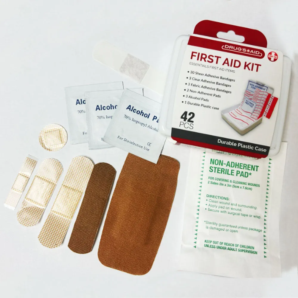 84 Pc First Aid Kit Travel Emergency Medical Case Bandages Pads Wound Care Home