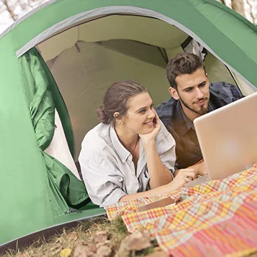 CAMEL CROWN 4/5 Person Camping Dome Tent with Removable Rain Fly Waterproof Family Tent Easy Set Up Lightweight Outdoor Tent for Camping Backpacking Hiking