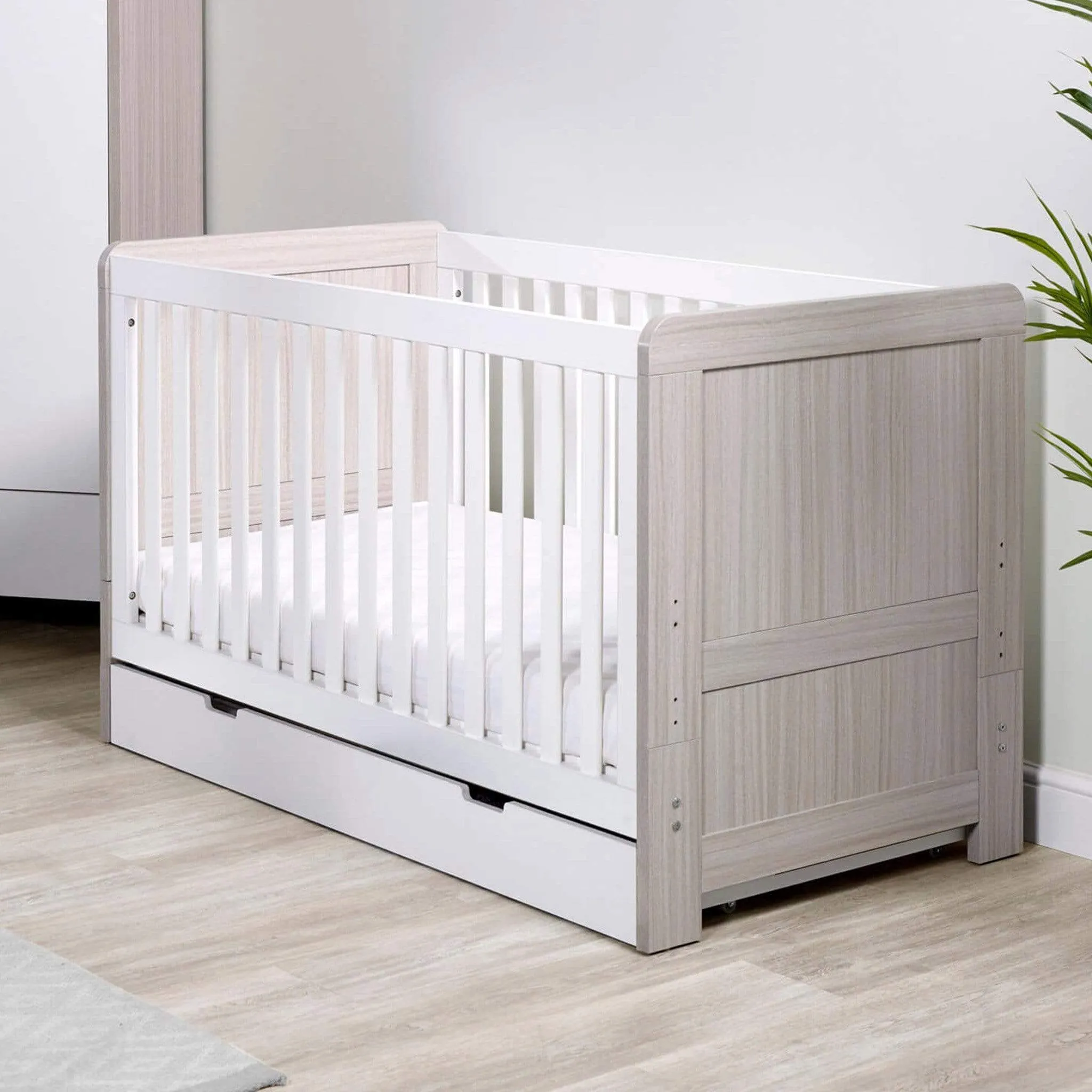 Ickle Bubba Pembrey 3 Piece Furniture Set and Under Drawer Ash Grey & White