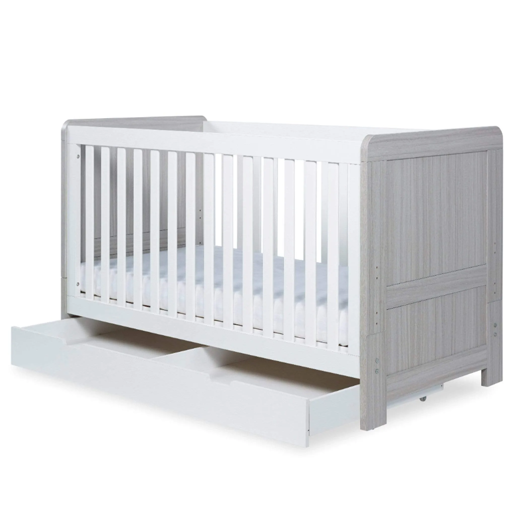Ickle Bubba Pembrey 3 Piece Furniture Set and Under Drawer Ash Grey & White