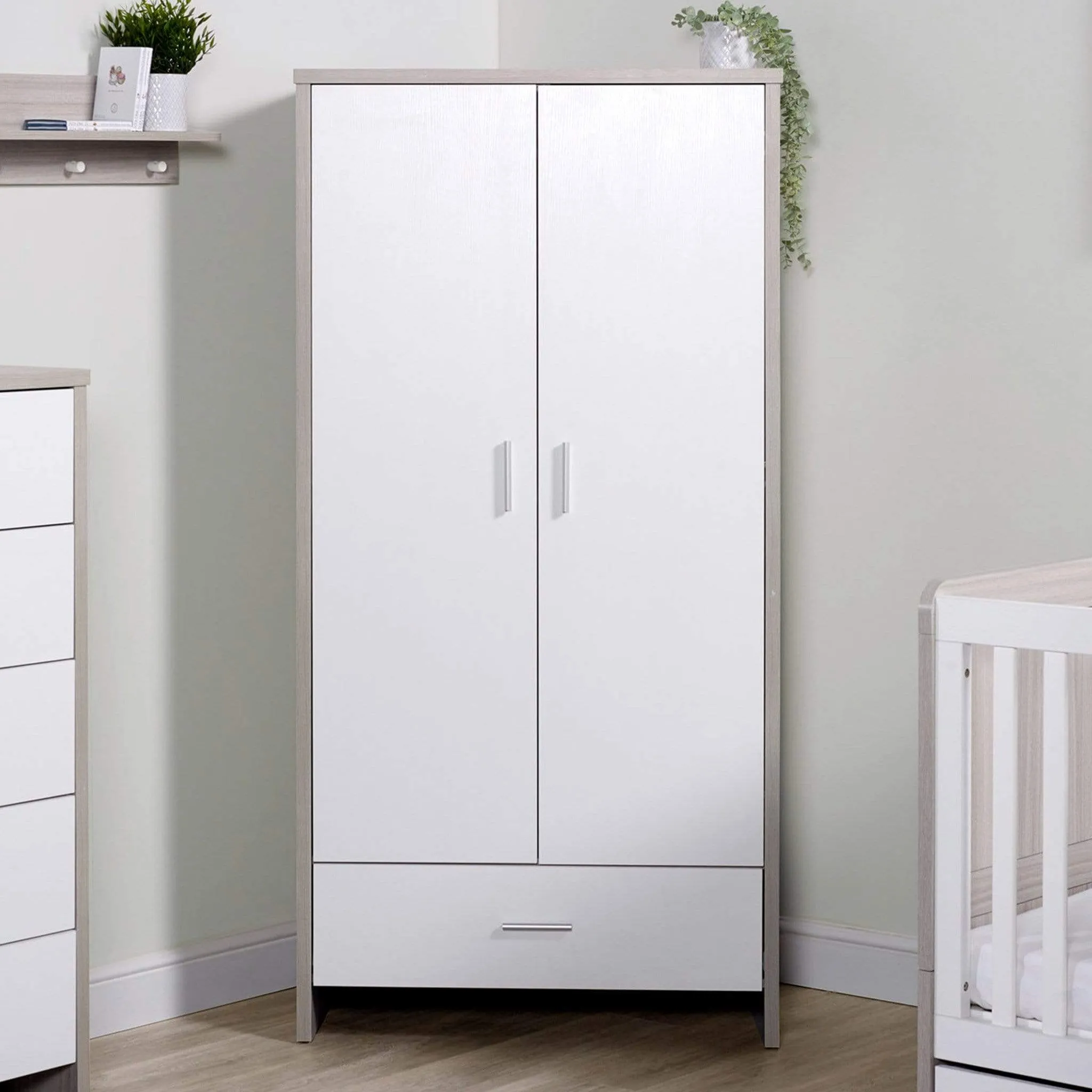 Ickle Bubba Pembrey 3 Piece Furniture Set and Under Drawer Ash Grey & White