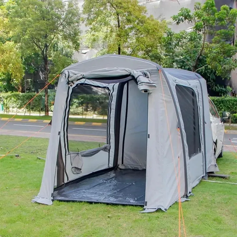 Inflatable Car Rear Tent Outdoor Camping Tunnel Yurt Family Self-driving Tourist BBQ 210D Oxford Waterproof Large Space SUV Tent