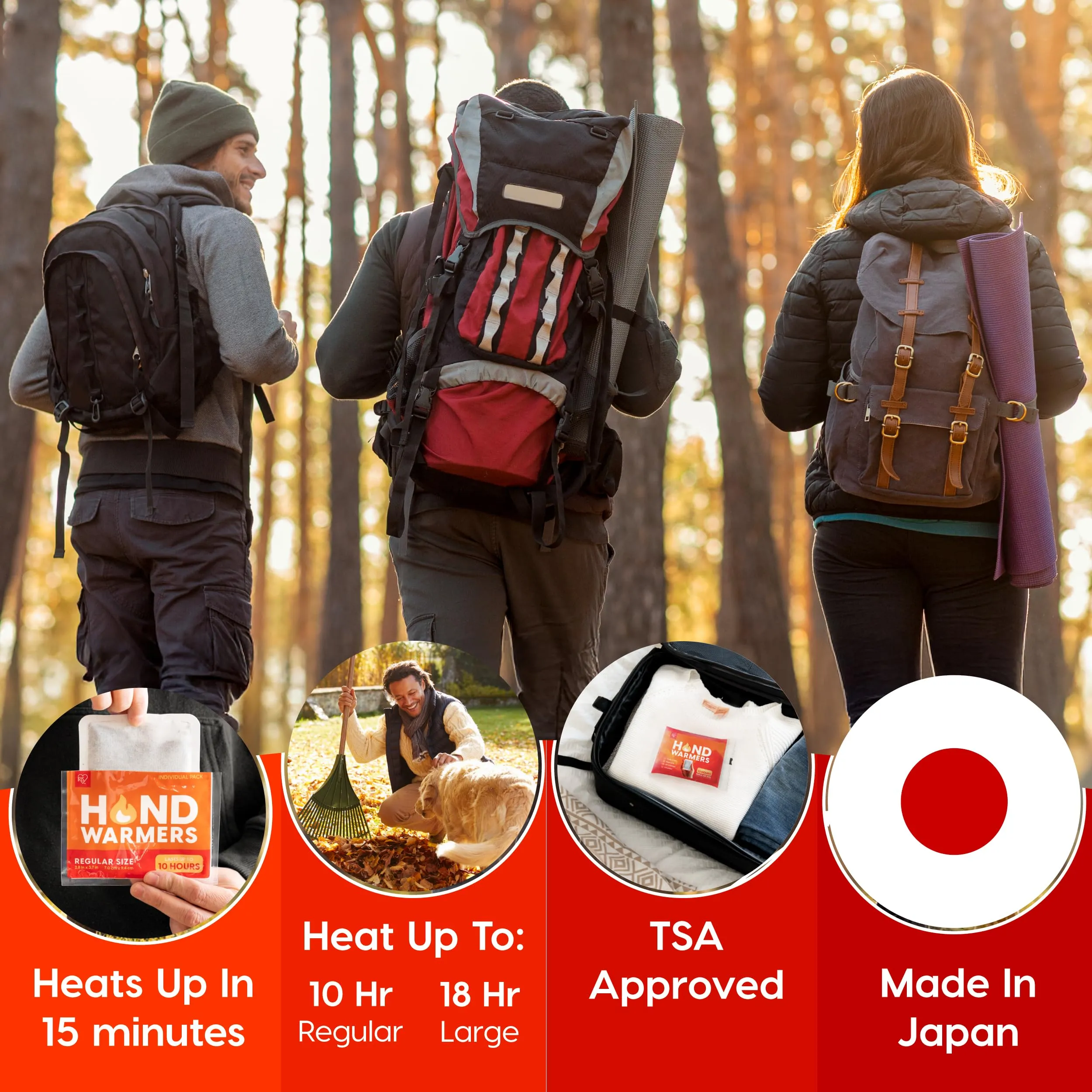 IRIS USA Hand Warmers  60 Individual Warmers, Long-Lasting Up To 10 Hours For Warm and Hot Hands, On The Go, TSA-Approved, Disposable, Bulk, Lasts 4 Years, For Hot Hands Handwarmers, Camping Skiing