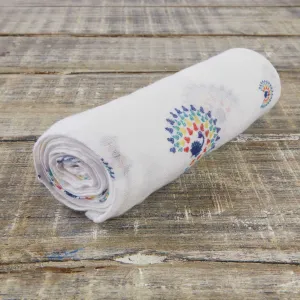Organic Single Swaddle - Peacock