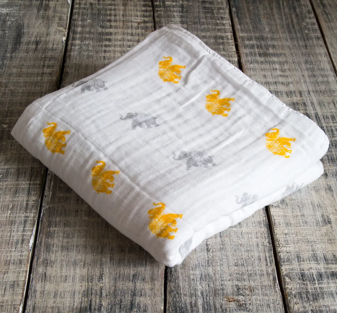 Organic Snuggle Blanket - Elephant