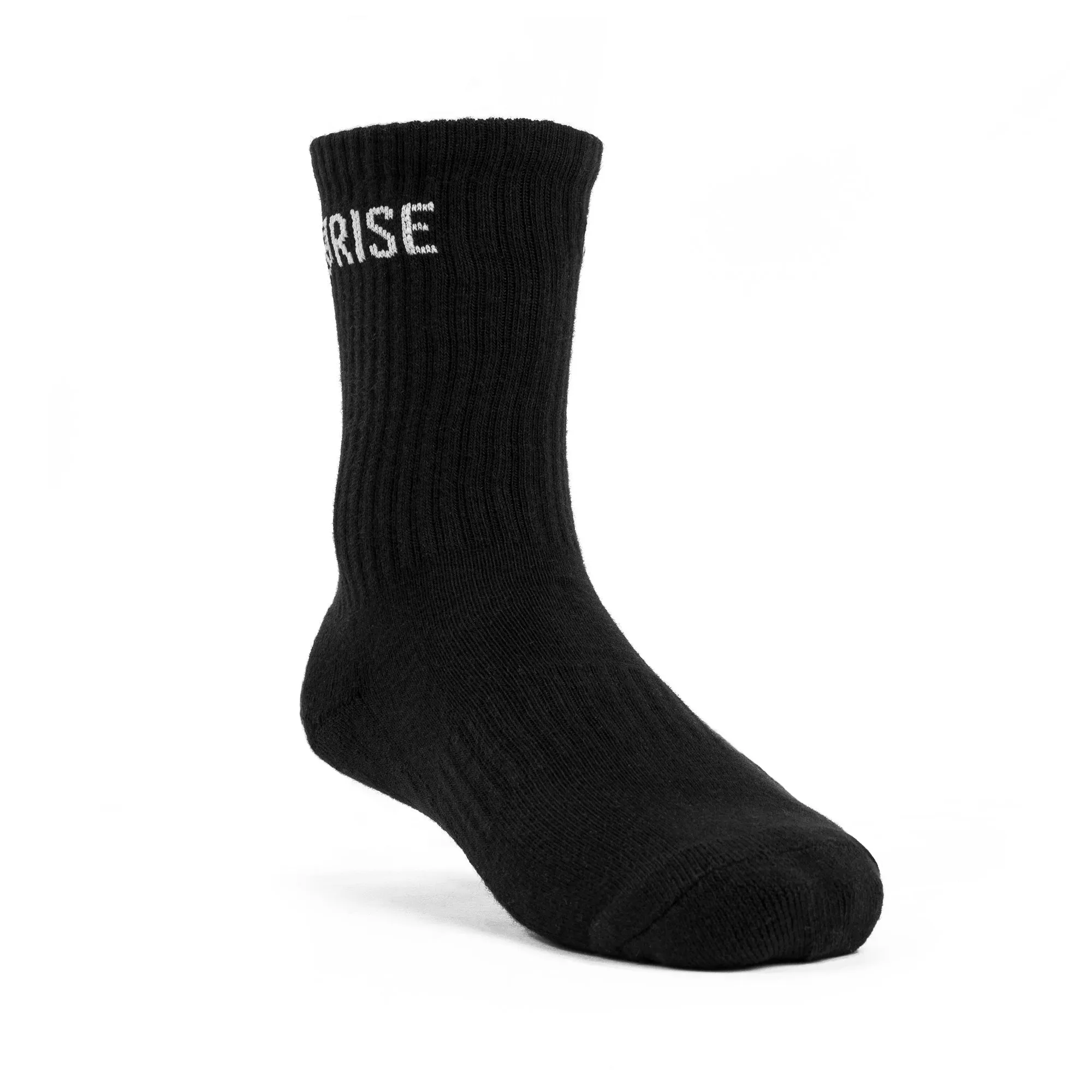Rise Crew Socks  Black