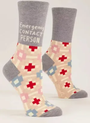 Socks - Emergency Contact - Grey