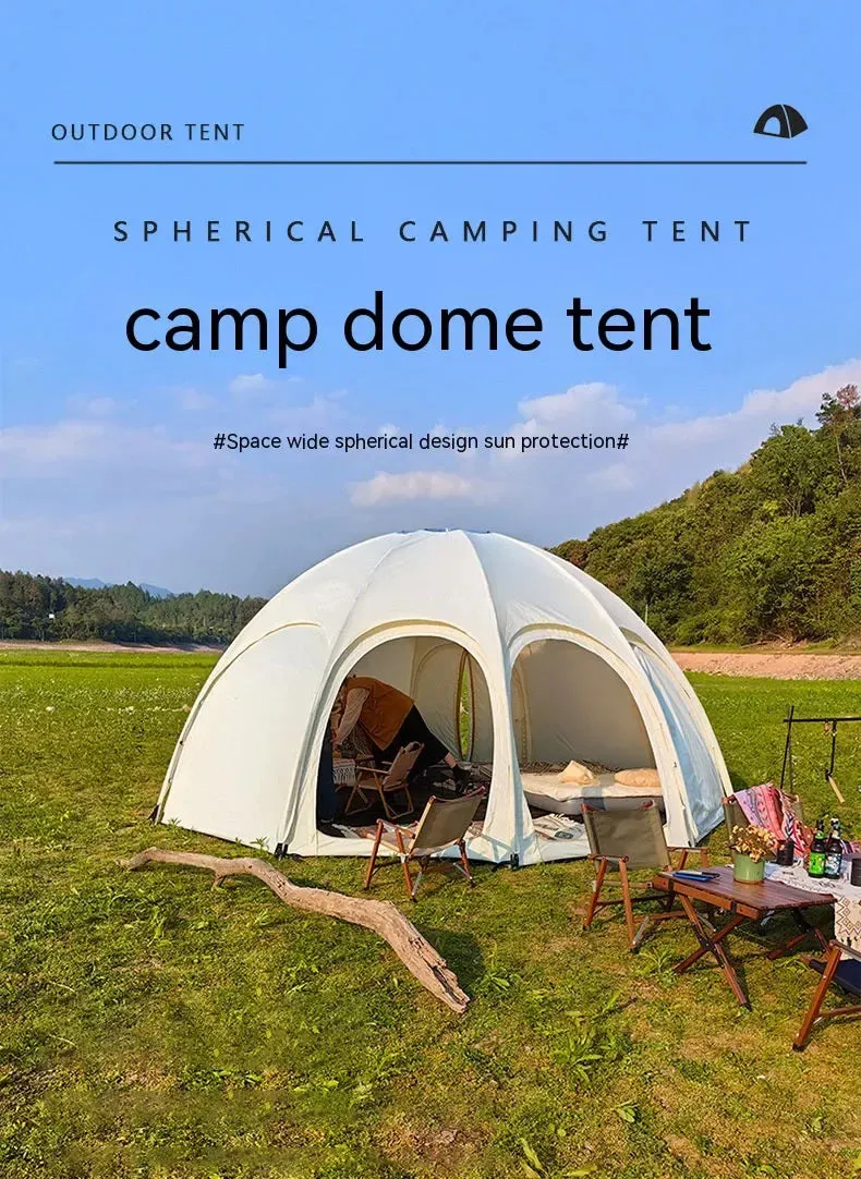 Spherical Dome Canopy Tent, Outdoor Light Luxury Camp Hemispheric Tent, Sunshade And Rainproof Starry Sky Hotel Tent