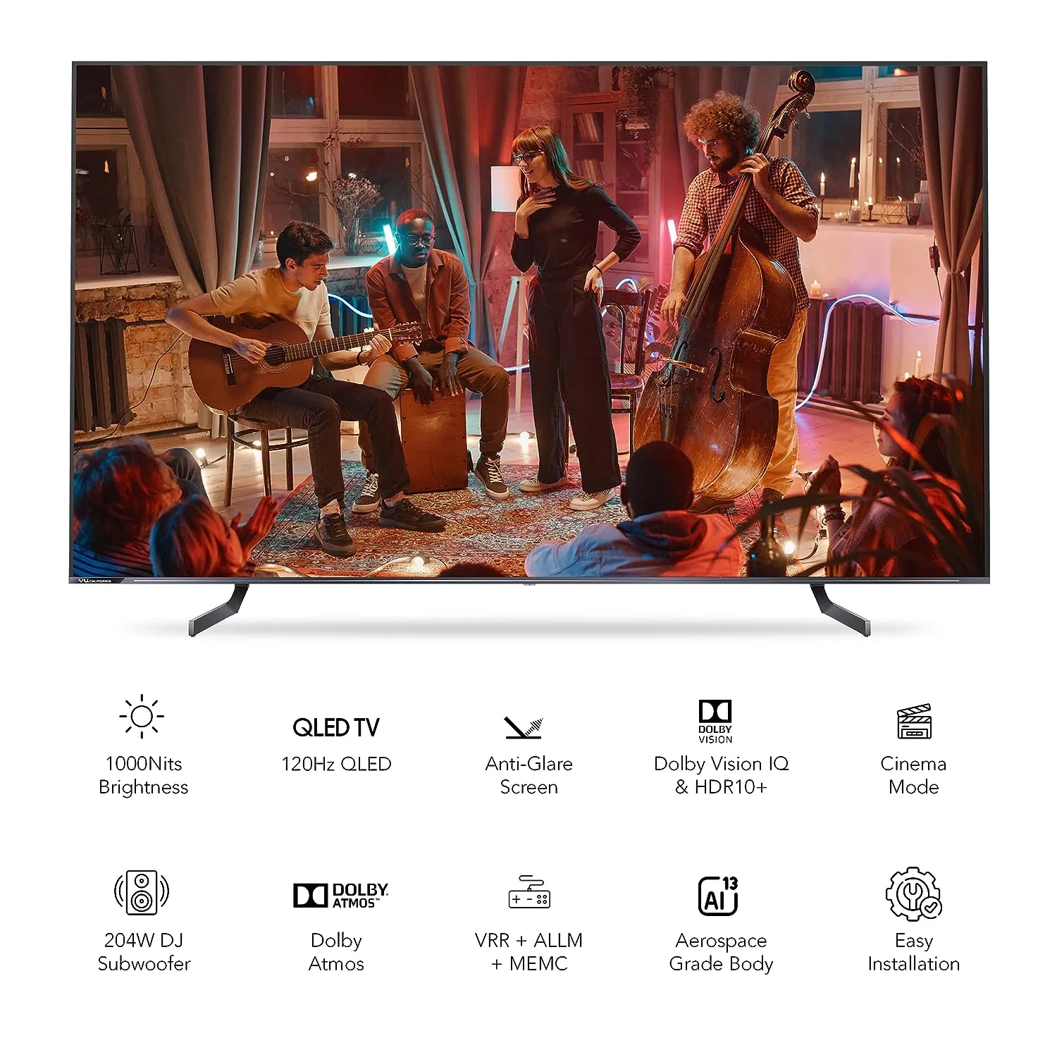 Vu 98QV 98 inches Masterpiece 3 Years Complete Warranty Series 4K Ultra HD Smart QLED TV  |(Jetplane Grey)